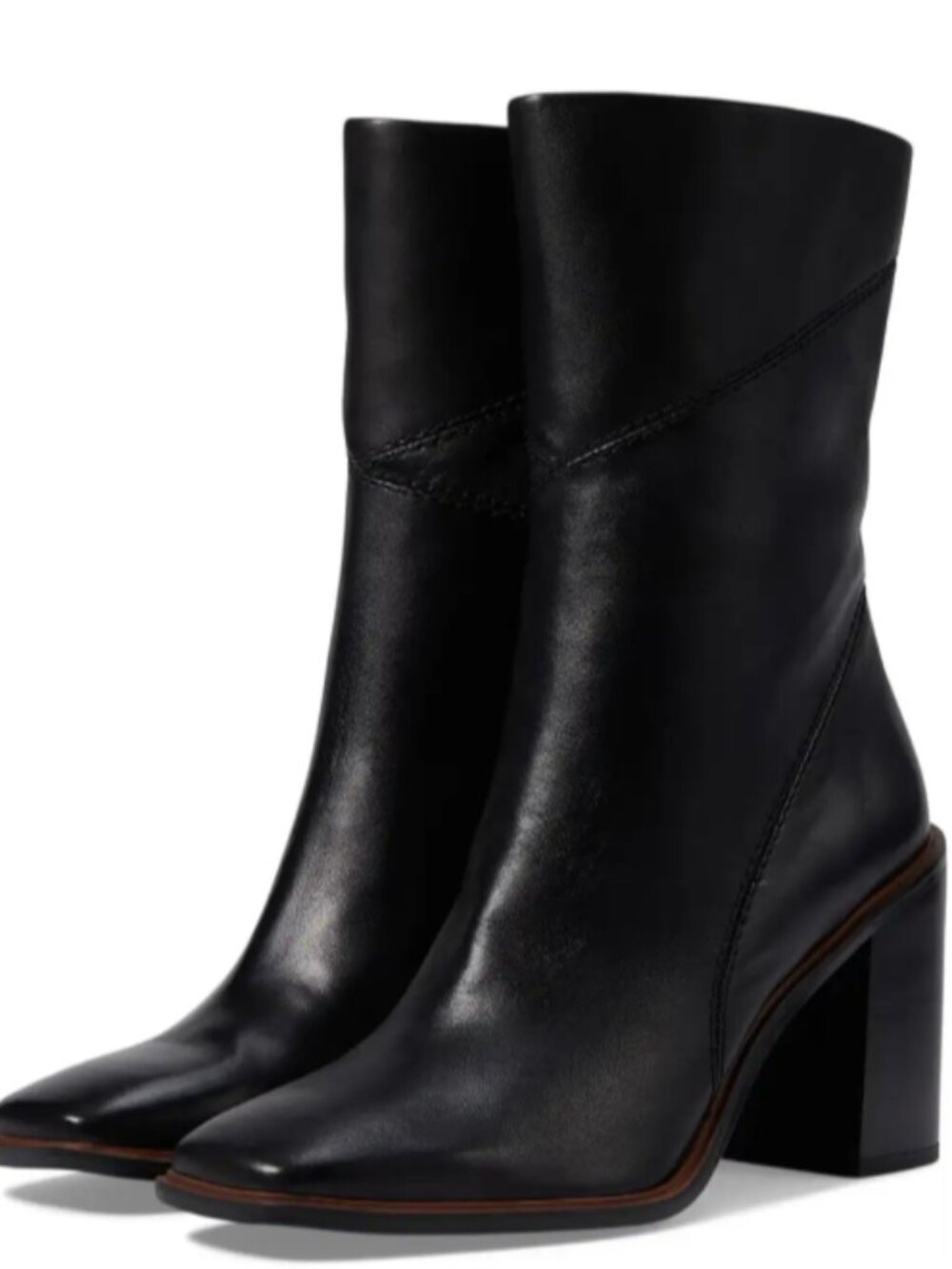 Franco Sarto Stevie Mid-Calf Black Leather Boots Size 6 — Barely Worn